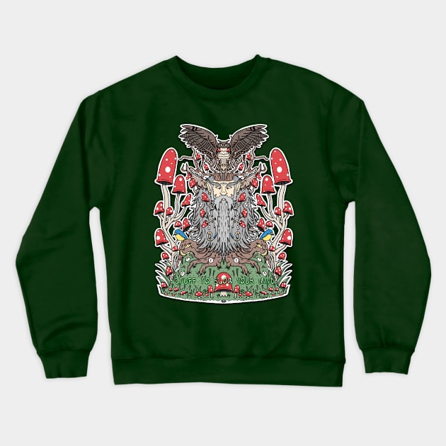 Leshy (stuff to blow your mind podcast) Crewneck Sweatshirt by John Coen Artistry